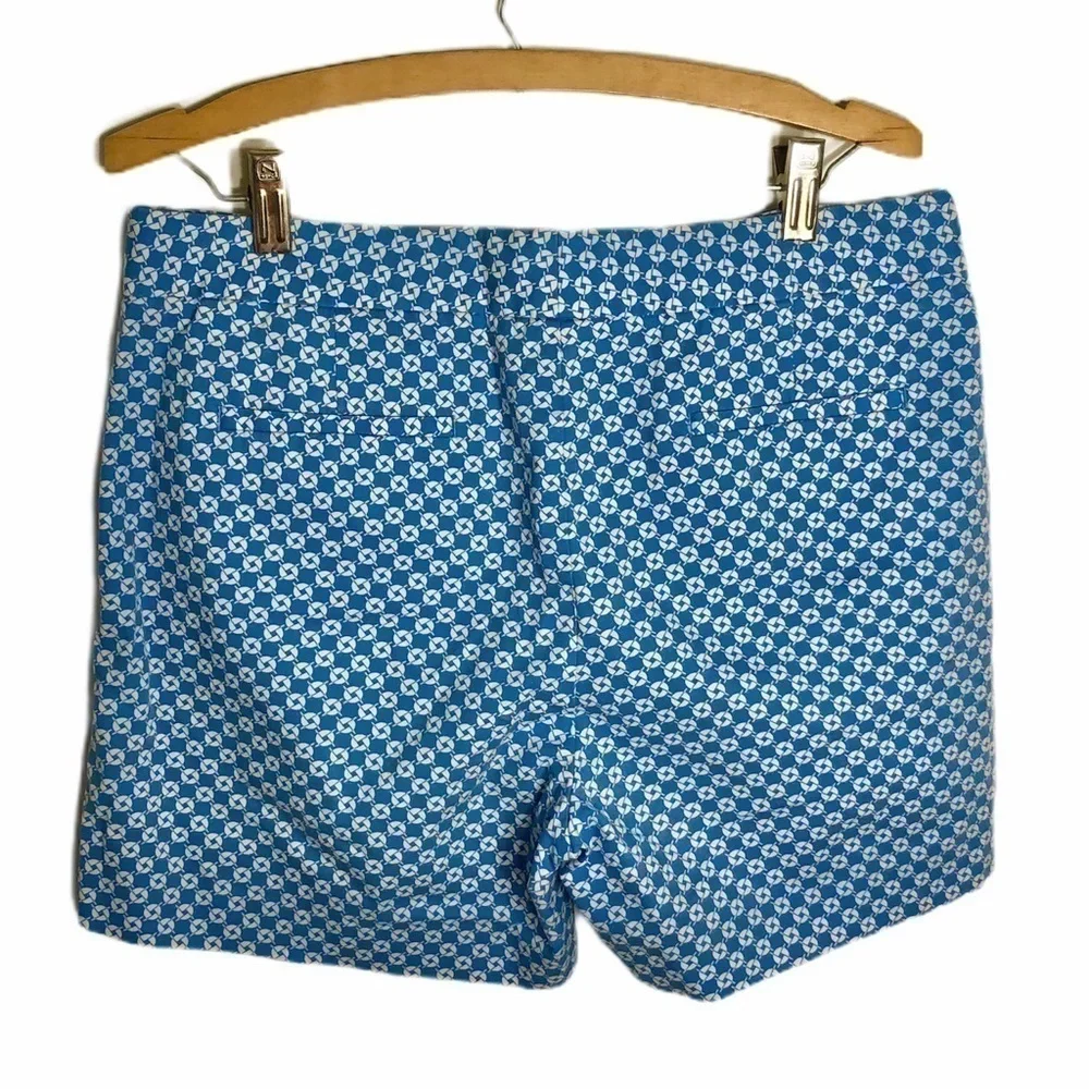 Talbots Blue Chain Print Shorts Sz 10 Women’s